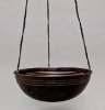 Picture of Half Round Metal  Hanging Planter Brown Finish 3-Metal Chains  Set/2  | 10"Dia x 4"Deep x 20"Long  |  Item No. 44330