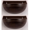 Picture of Wall Planter with Brown Patina Finish on Metal  Set/2  | 5.5"Deep x 10"Wx 5.5"H |  Item No. 44444