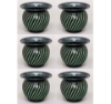 Picture of Green Metal Planter Swirl Surface Lines Set/6  | 4.5"D x 4"H |  Item No. 59165