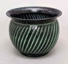 Picture of Metal Planter Green Patina Swirl Surface Round Set/4  | 6.5"D x 4.5"H |  Item No. 59166