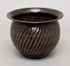 Picture of Metal  Planter Brown Patina Swirl Surface Round Set/4  | 6.5"D x 4.5"H |  Item No. 44166