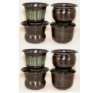Picture of Green Metal Planters 4-Assorted Pieces  Plain  Set/2 | 5" x 4"H |  Item No. 59544