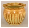 Picture of Earth Tone Patina Finish on Metal Planters Swirl  3-Nested Sizes  Set/2 | 5.5"-7"-8.5"D |  Item No. 53163