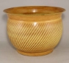 Picture of Earth Tone Patina Finish on Metal Planter Swirl Lines  for Silk Trees Set/2  | 14"D x 10"H |  Item No. 53146L