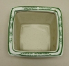 Picture of Green Floral Print on White Ceramic Planter Square Set/4  | 4.5"W x 3.25"H |  Item No. 71313S