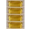 Picture of Antique Gold Planter Rib Pattern w/ Handles  Set/4 | 4" x 9" x 3"H |  Item No. 37490