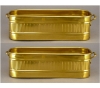 Picture of Antique Gold(Brown) on Brass Planter Rib Pattern w/ Handles  Set/2 | 5" x 14" x 4"H |  Item No. 37492