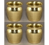 Picture of Brass Seedling Planter Fluted Lines Waterproof Set/4 | 4"Dia x 4"High |  Item No. 99108