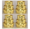 Picture of Planter Brass Oval Embossed Shell Handles 3 Nested sizes  Set/4 |4"-4.5"-5"L x 2"H|  Item No. 02812