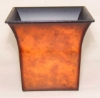 Picture of Rustic Brown Resin Planters Square for Centerpiece or Greenery Set/4  | 7.5"x7"H |  Item No. 44603L