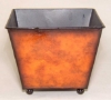 Picture of Rustic Brown Metal Square Planters Ball Feet Set/4  | 7"Wide x 5.5"High |   Item No. 44604L
