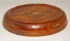 Picture of Carved Shesham Wood Candle Holder Round for 4" or 6"D Pillar Candle Set/2 | 7.25"Dx1.75"H |  Item no. 15022