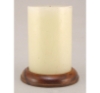 Picture of Set/2 Carved Shesham Wood Candle Holder Round for 4" or 6"D Pillar Candle | 7.25"Dx1.75"H |  Item no. 15022