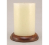 Picture of Carved Shesham Wood Candle Holder Round for 3" or 4"D Pillar Candle Set/4 | 5.75"Dx1.5"H |  Item no. 15021