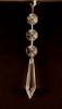 Picture of Crystal Bead Hanger 3-Beads and Faceted Teardrop Pendant  Set/12  | 4.5"Long | Item No. 20260