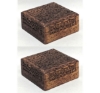 Picture of Shesham Wood Box Square Hand Carved on Cover and Sides  Set/2  | 6"x6"x3"H |  Item No. 40808