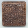 Picture of Shesham Wood Box Square Hand Carved on Cover and Sides  Set/2  | 6"x6"x3"H |  Item No. 40808