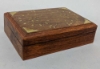 Picture of Shesham Wood Box Rectangle with Brass Inlay On Top | 5"x7"x2"H |  Item No. 40811