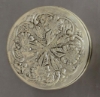 Picture of Silver Plated on Brass Box Round with Loose Cover Embossed  Set/2  | 5.25"Dx4"H |  Item No. 78070