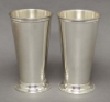 Picture of Silver Plated on Brass Julep Cup or  Vase Set/2  | 4"Dx7.5"H |  Item No. 79610