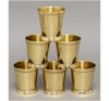 Picture of Brass Julep Cup Polished  or Mini Vase  Set/6  | 2.5"Dx2.75"H |  Item No. 99606