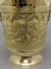 Picture of Brass Wine Cooler with Handles Embossed  | 8"Dx9.5"H | Item No. 09048