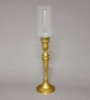 Picture of Antique Gold Finish on Brass Candle Holder with Glass Shade  Set/2 | 5"Dx20"H |  Item No. 37514