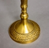Picture of Antique Gold Finish on Brass Candle Holder with Glass Shade  Set/2 | 5"Dx20"H |  Item No. 37514