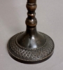 Picture of Bronze Finish on Brass Candle Holder with Glass Shade | 4.75"Dx20"H |  Item No. 76514