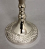 Picture of Nickel Plated on Brass Candle Holder with Glass Shade Set/2 | 5"Dx20"H |  Item No. 79514
