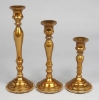 Picture of Antique Gold Candle Holder with Rhinestone Border & Base Set/3  | 8"-10"-12"H |  Item No. 16158
