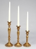 Picture of Antique Gold Candle Holder with Rhinestone Border & Base Set/3  | 8"-10"-12"H |  Item No. 16158