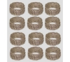 Picture of Nickel Plated on Brass Napkin Ring Woven from Wire  Set/12  | 1.75"Dx1.1"W |  Item No. 79023
