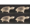 Picture of Silver Finish Turtle Ethnic Decorative Folk Art Ornament Set/4  | 4"Lx2"H |  Item No. 00175