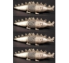 Picture of Silver Finish Crocodile Ethnic Decorative Folk Art Ornament  Set/4  | 4.5"Lx1.25"H |  Item No. 00178