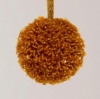 Picture of Gold Bead Ball Ornament with Gold Hanging Ribbon Set/4 | 3"Diameter |  Item No. 43101