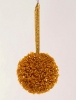 Picture of Gold Bead Ball Ornament with Gold Hanging Ribbon Set/4 | 3"Diameter |  Item No. 43101