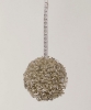 Picture of Silver Bead Ball Ornament with Silver Hanging Ribbon Set/4 | 3"Diameter |  Item No. 43102