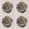 Picture of Silver Sequin Ball Ornament with Silver Hanging String  Set/4 | 3"Diameter |  Item No. 43112