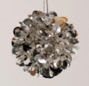 Picture of Silver Sequin Ball Ornament with Silver Hanging String  Set/4 | 3"Diameter |  Item No. 43112