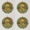 Picture of Gold Sequin Stars Ball Ornament with Hanging String  Set/4  | 3"Diameter |  Item No. 43121
