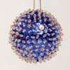 Picture of Blue Sequin Stars Ball Ornament with Hanging String  Set/4  | 3"Diameter |  Item No. 43125