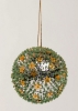 Picture of Silver Sequin Stars Ball Ornament with Hanging String Set/4 | 4"Diameter |  Item No. 43152
