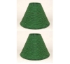 Picture of Green Bead Lamp Shade Woven on Metal Wire Frame  Set/2  | 3"x9"x6"H |  Item No. 20314