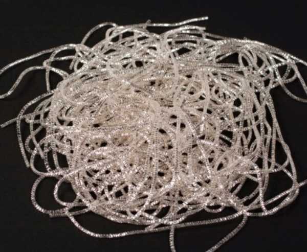 Picture of Silver Bullion Wire Wrap on Flower Arrangement  to Make It Sparkle  Set/6 | 50 Gram Bag |  Item No. 25132
