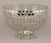 Picture of Bowl Mosaic Glass Silver Half Round Mirror Chips | 8"Dx5.5"H |  Item No. K23308