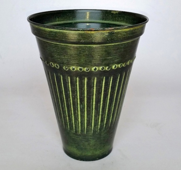 Picture of Tapered French Vase Green Patina  | 7"Dx9"H |  Item No. K58137