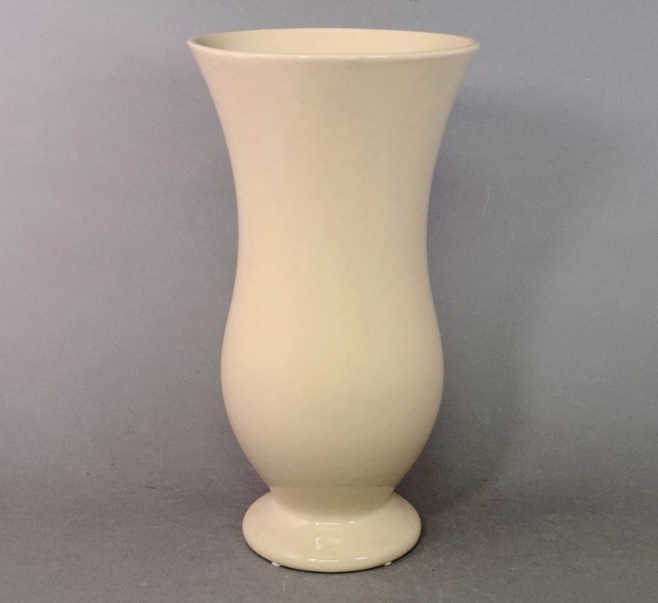 Picture of Beige Ceramic Vase Hour Glass Shape Glossy Finish  | 8"Dx15"H | Item No. K00201