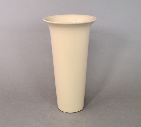 Picture of Beige Ceramic Vase Glossy Finish Tapered  | 6.5"Dx12"H |  Item No. K00215