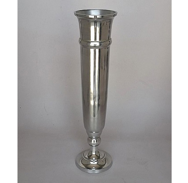 Picture of Polished Aluminum Vase Trumpet   | 5"Dx19.5"H |  Item No. K22202S